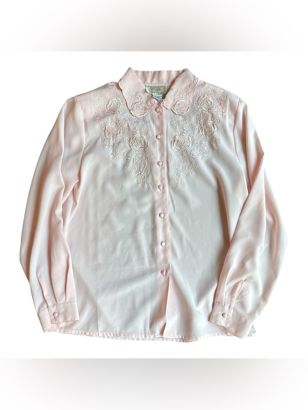 Vintage Vior Embroidered Pink Blouse 💕